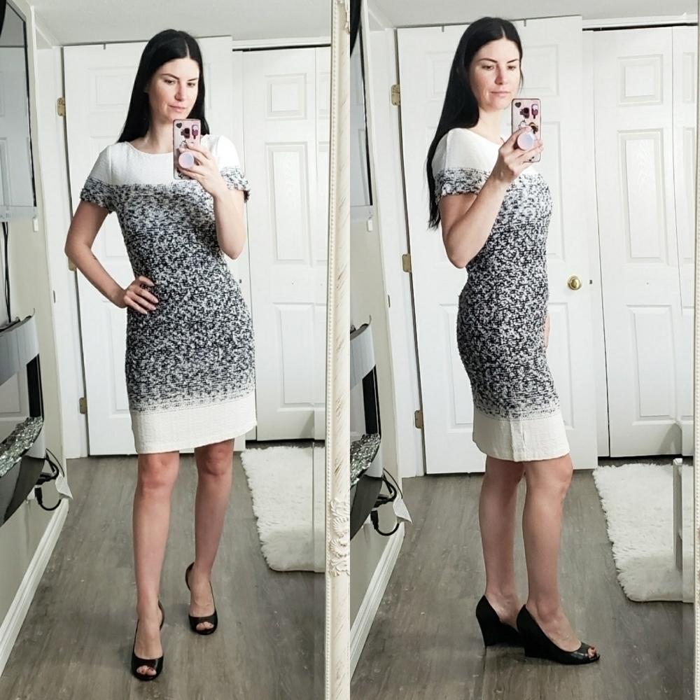 St John * Tweed Boucle Sheath Dress * Sz 8